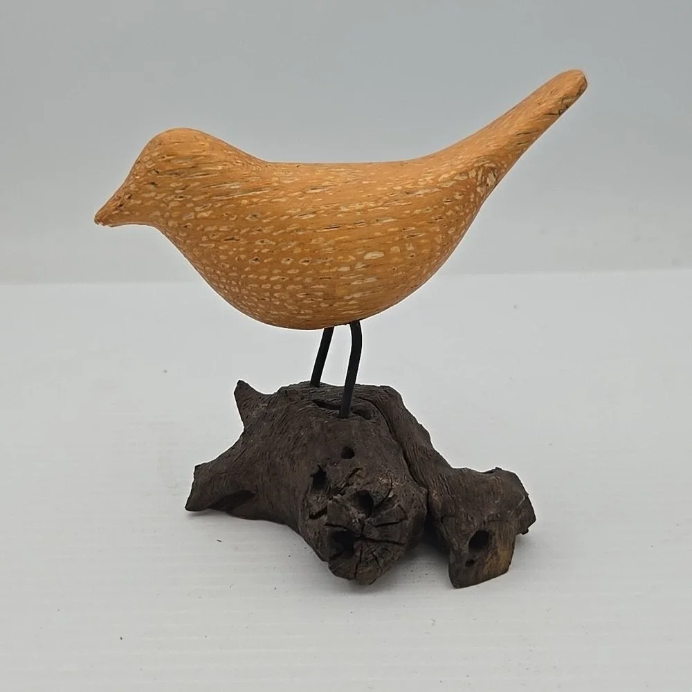 Seaside Wooden BIRD‎ With Steel Feet On Driftwood 4